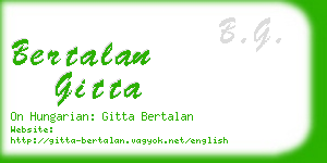 bertalan gitta business card